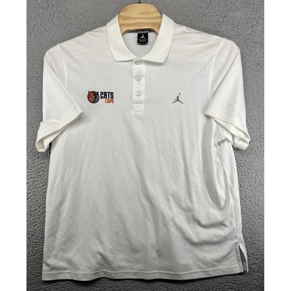 Jordan Nike Charlotte Bobcats Cats Care Cotton Men's Polo Shirt SIze 2XL
